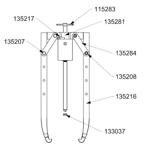 CONJUNTO EXTRACTOR HIDRÁULICO DE PATAS OSCILANTES COMPLETO FORZA SERIE 3300HX